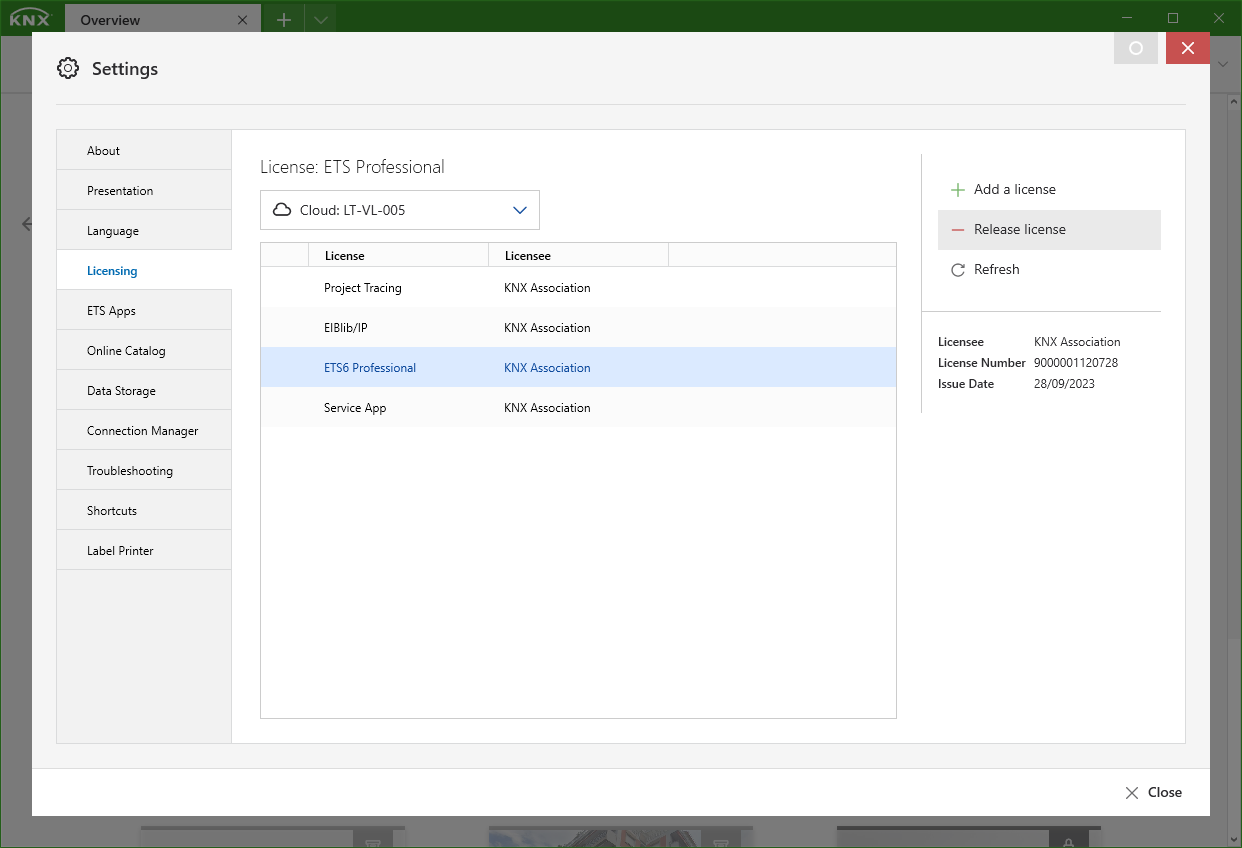 ETS6 App licensing – KNX Association